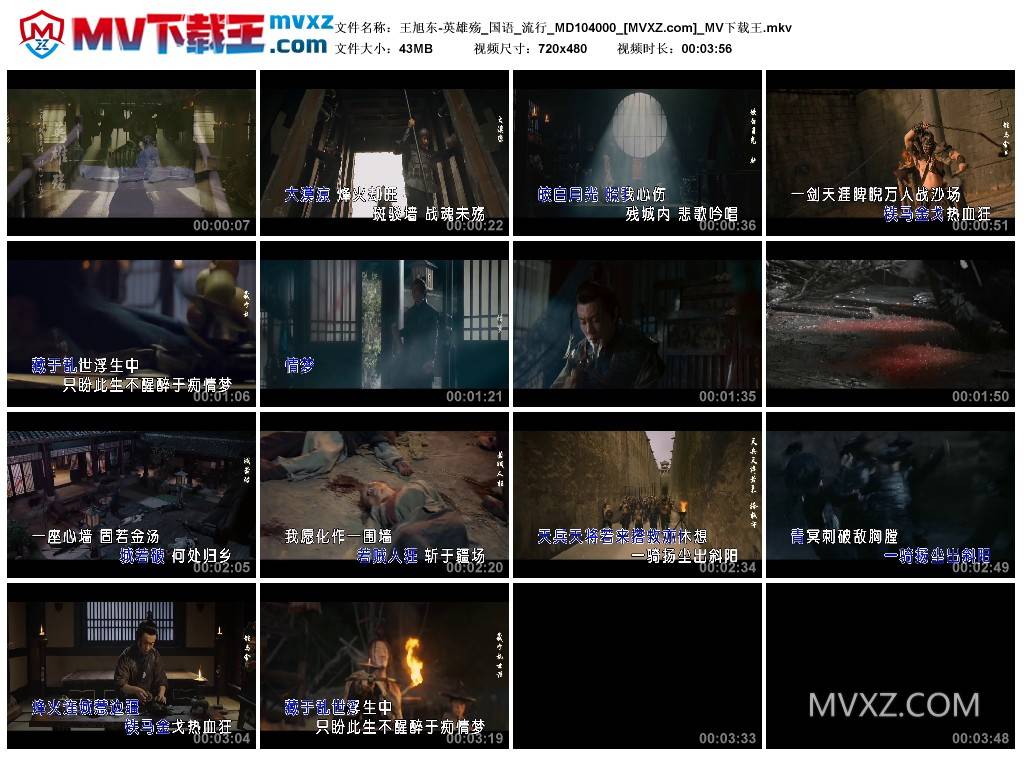 王旭东-英雄殇_国语_流行_MD104000